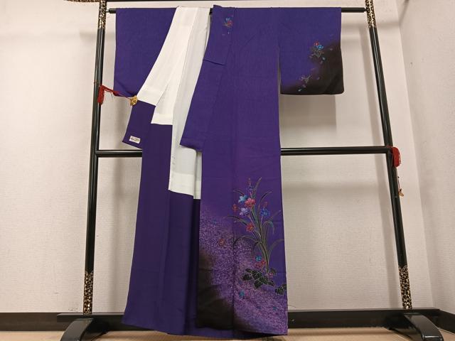 平和屋着物●訪問着 草花文 暈し染め 金彩 やまと誂製 正絹 逸品 AABG4844ph