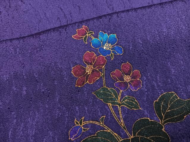 平和屋着物●訪問着 草花文 暈し染め 金彩 やまと誂製 正絹 逸品 AABG4844ph