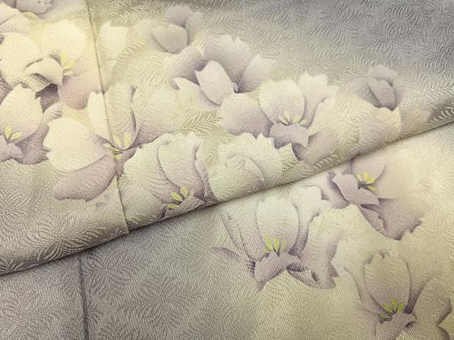 平和屋着物●訪問着 舞花文 暈し染め 正絹 逸品 AABG4845ph