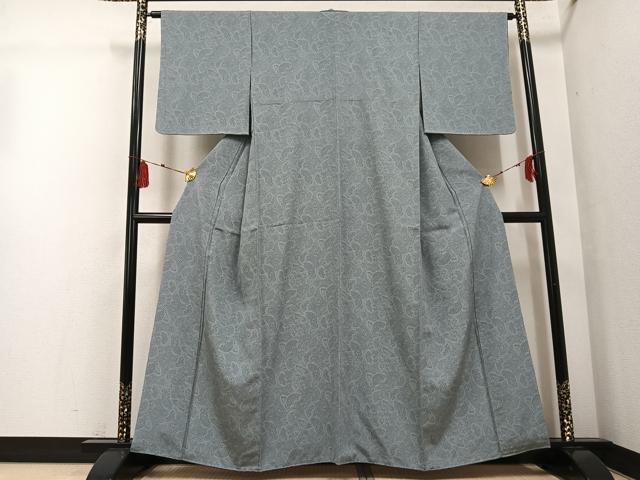 平和屋着物●江戸小紋 地紙花文 正絹 逸品 未使用 AABG4884ph