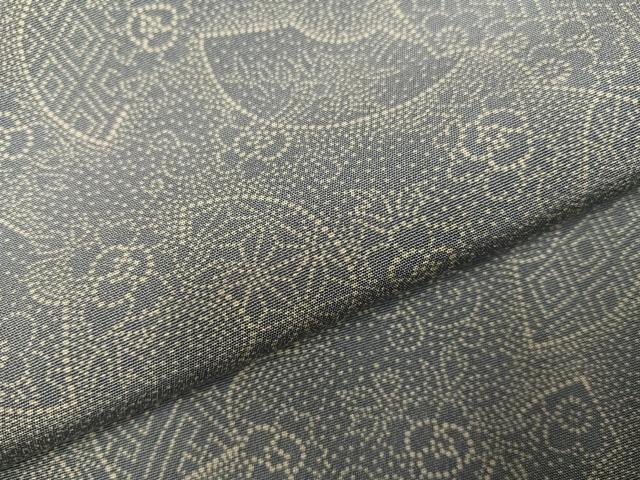 平和屋着物●江戸小紋 地紙花文 正絹 逸品 未使用 AABG4884ph