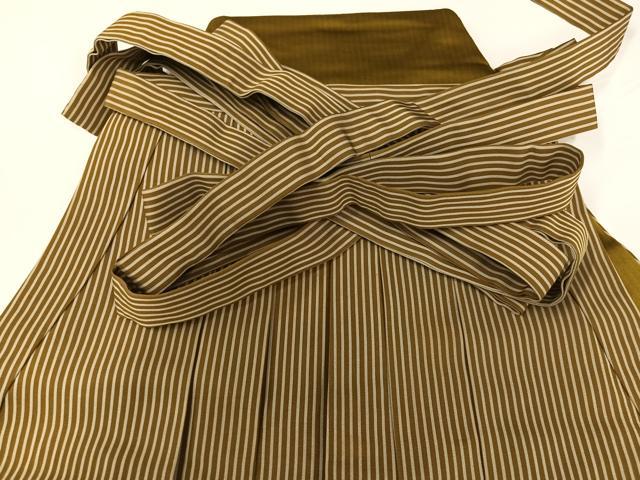 平和屋着物●男性 行灯袴 縞 正絹 逸品 AABG4891ph