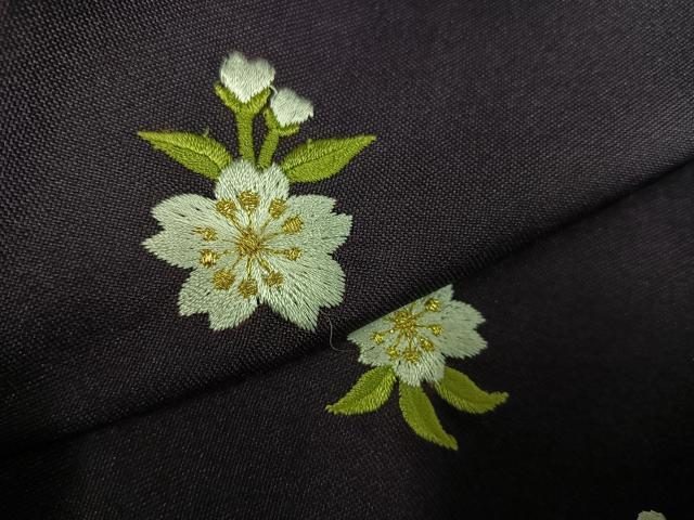 平和屋着物●女性 行灯袴 刺繍 舞桜文 暈し染め 金糸 洗える着物 未使用 AABG4902ph