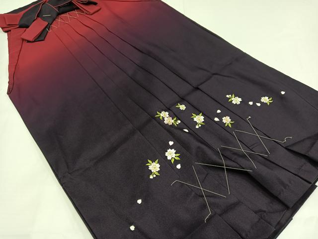 平和屋着物●女性 行灯袴 舞桜文 暈し染め 金糸 洗える着物 未使用 AABG4904ph