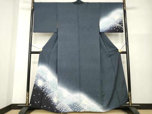 平和屋着物●訪問着 遠山花丸文 暈し染め 正絹 逸品 AABG4921ck