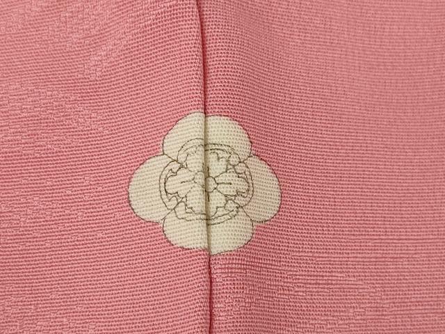 平和屋着物●上質な色無地 立波地紋 薄紅色 正絹 逸品 AABG4928ck