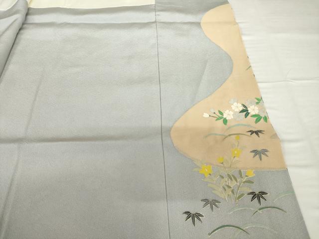 平和屋着物●色留袖 友禅 作家物 飛鶴風景文 暈し染め 松坂屋扱い 正絹 逸品 AABG4950ck