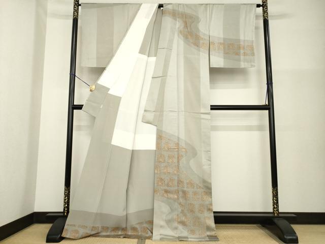 平和屋着物●訪問着 花兎 高島屋扱い 背抜き仕立て ロング丈 正絹 逸品 AABG4960ck
