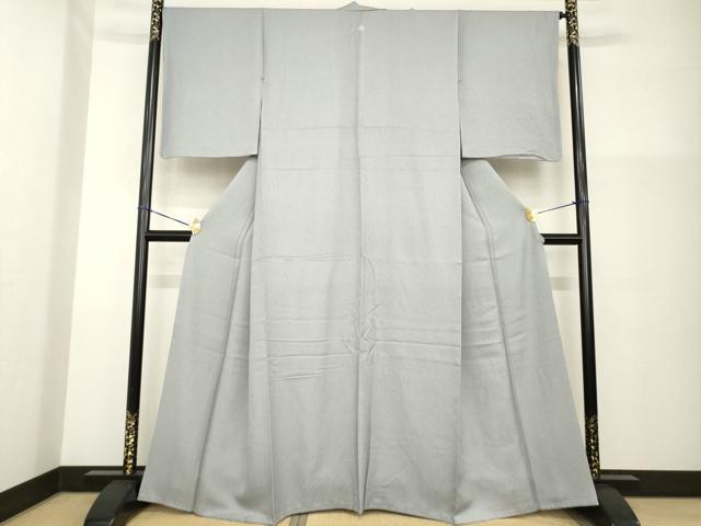平和屋着物●上質な色無地 煤色 正絹 逸品 AABG4968ck