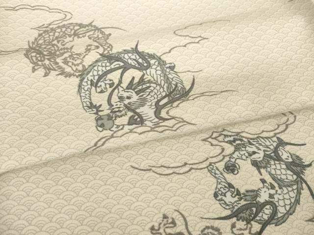 平和屋着物●小紋 龍 洗える着物 AABG4972ck