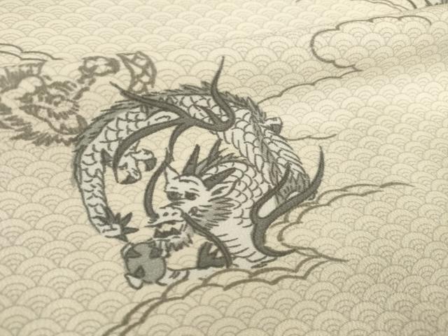 平和屋着物●小紋 龍 洗える着物 AABG4972ck