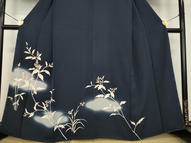 平和屋着物●訪問着 友禅 草花文 暈し染め 正絹 逸品 未使用 AABG4993ck