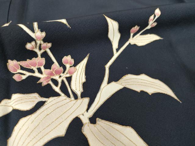平和屋着物●訪問着 友禅 草花文 暈し染め 正絹 逸品 未使用 AABG4993ck