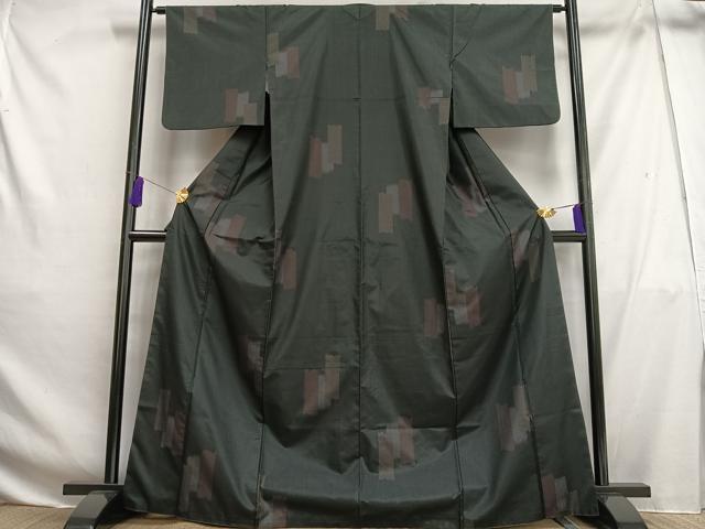 平和屋着物■上質な紬 短冊文 正絹 逸品 AABG5012oa