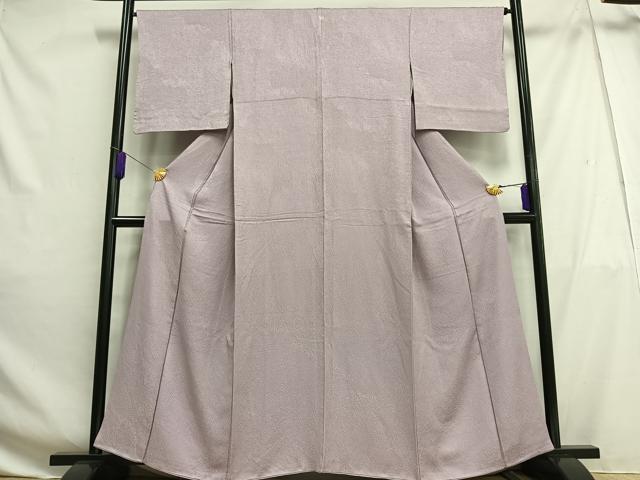 平和屋着物■上質な色無地 紋意匠 紅藤色 正絹 逸品 AABG5027oa