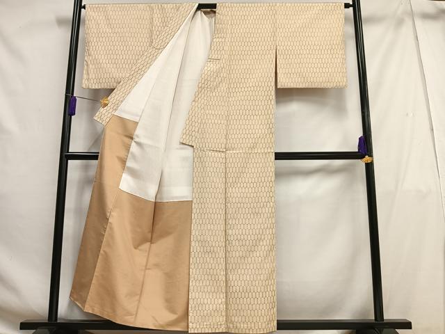 平和屋着物■上質な紬 亀甲文 正絹 逸品 AABG5032oa