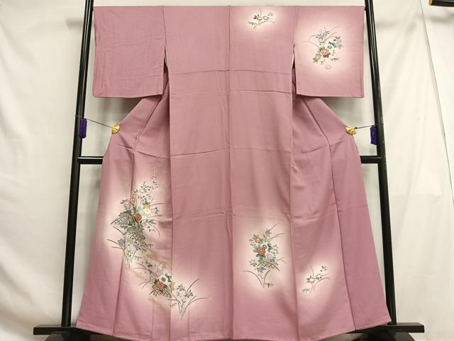 平和屋着物■訪問着 草花籬文 暈し染め 三越扱い 正絹 逸品 AABG5068oa