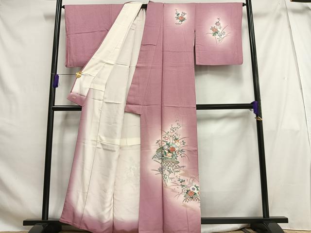 平和屋着物■訪問着 草花籬文 暈し染め 三越扱い 正絹 逸品 AABG5068oa