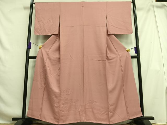 平和屋着物■豪華色留袖 風景地紋 桃色 正絹 逸品 AABG5080oa