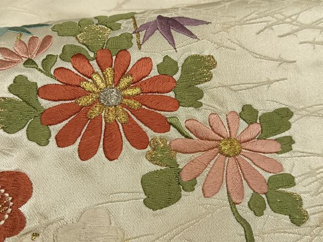 平和屋着物■訪問着 刺繍 松竹梅 金銀糸 やまと誂製 正絹 逸品 AABG5088oa