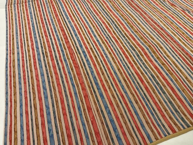 平和屋着物■上質な小紋 縞 正絹 逸品 AABG5116oa