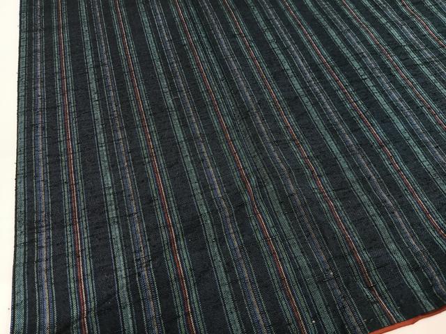 平和屋着物■上質な紬 縞 正絹 逸品 AABG5119oa