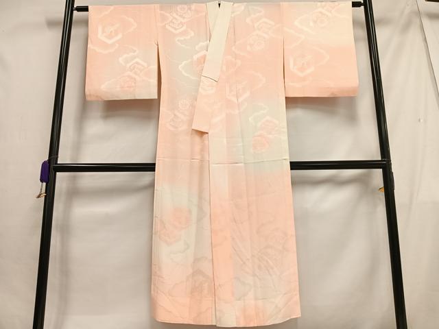 平和屋着物■長襦袢 無双仕立て 花亀甲文 暈し染め 正絹 逸品 AABG5185oa