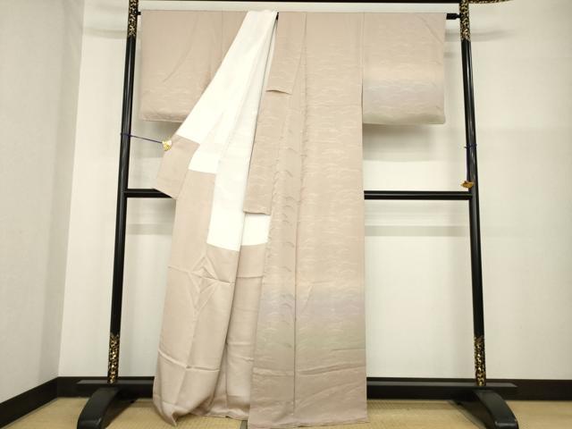 平和屋着物●京友禅の人間国宝 上野為二 訪問着 松地紋 暈し染め 正絹 逸品 AABG5217ck