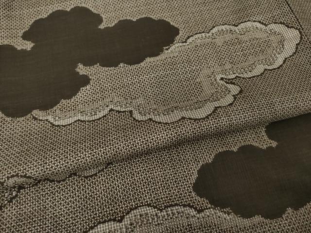 平和屋着物●本場大島紬 割込み絣 雲重ね文 正絹 逸品 AABG5218ck