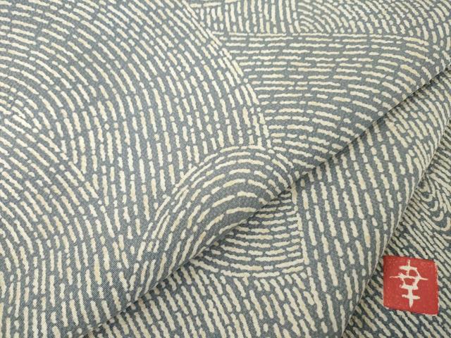 平和屋着物●ファッションデザイナー 花井幸子 小紋 立波文 正絹 逸品 AABG5225ck