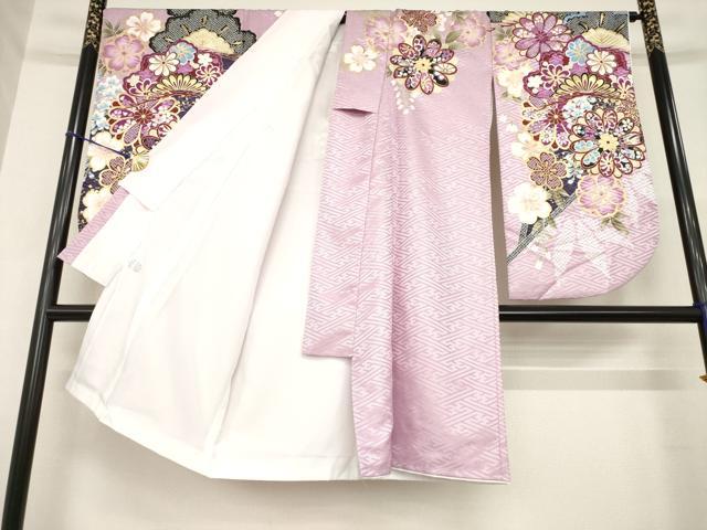 平和屋着物●小振袖 二尺袖 吉祥花文 金彩 AABG5236ck