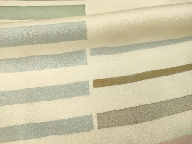 平和屋着物●訪問着 横段文 正絹 逸品 AABG5253ck