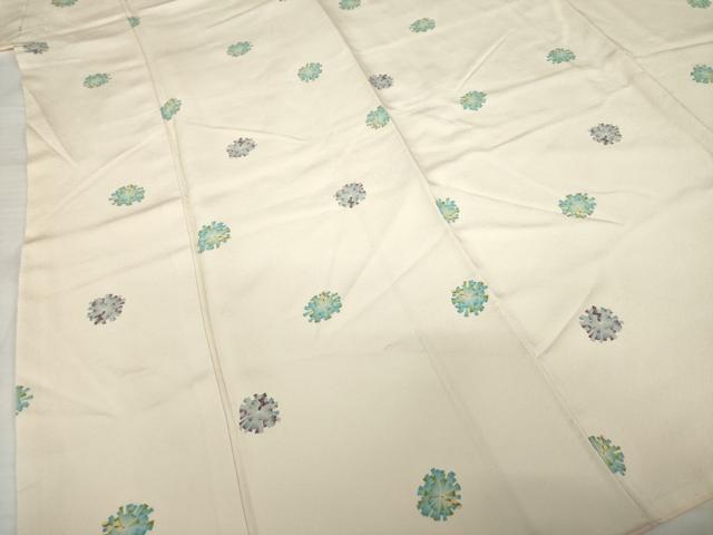 平和屋着物●上質な小紋 友禅 舞花文 正絹 逸品 AABG5265ck