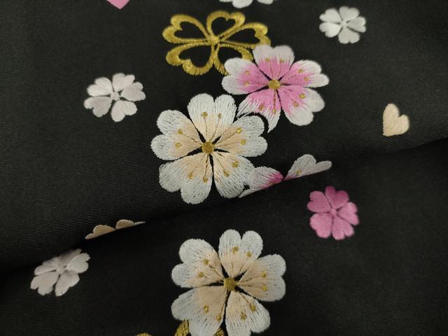 平和屋着物●女性 行灯袴 刺繍 桜 洗える着物 未使用 AABG5266ck