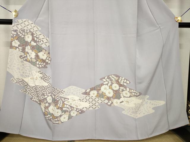 平和屋着物●訪問着 辻が花 松皮菱花文 正絹 逸品 AABG5267ck