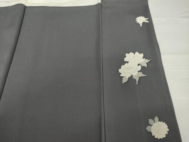 平和屋着物●訪問着 友禅 駒刺繍 枝花文 暈し染め 金彩 正絹 逸品 AABG5272ck