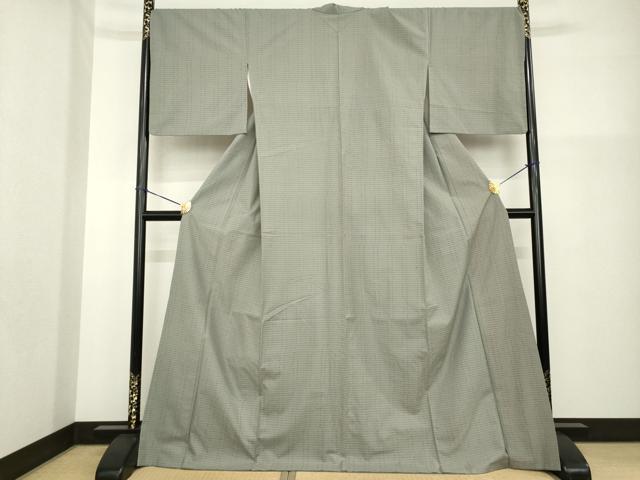 平和屋着物●綿薩摩 東郷織物謹製 手織 横縞 綿 逸品 AABG5277ck