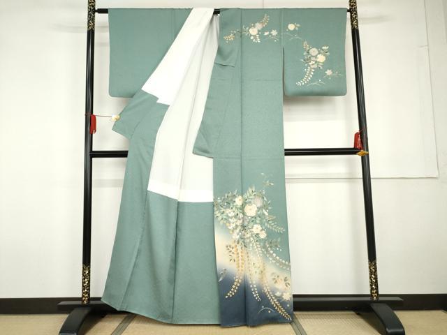 平和屋着物●訪問着 辻が花 暈し染め 金彩 正絹 逸品 AABG5291cs
