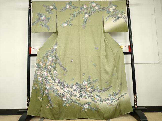 平和屋着物●訪問着 辻が花 暈し染め 金彩 正絹 逸品 AABG5300cs