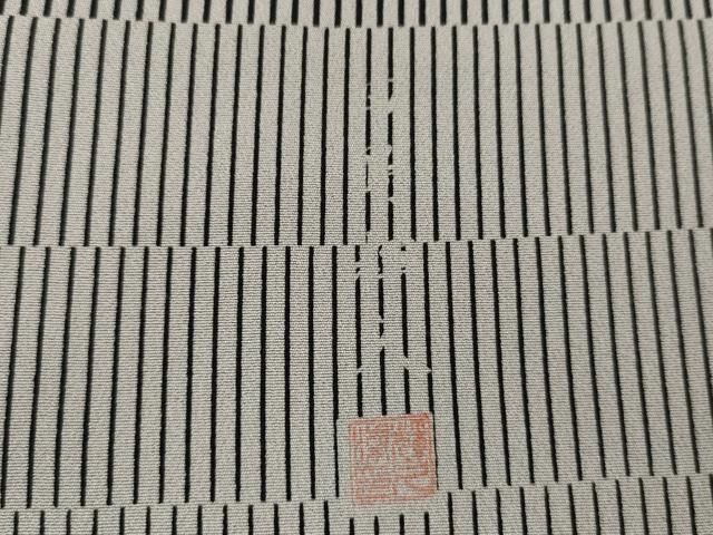 平和屋着物●伝統工芸士 田島輝久 江戸小紋 変わり縞 正絹 逸品 AABG5303cs