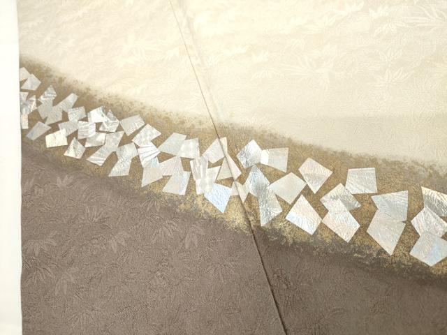 平和屋着物●金彩友禅作家 金彩の魔術師 堀省平 金煌織 訪問着 箔散らし 暈し染め 金銀彩 正絹 逸品 AABG5311cs