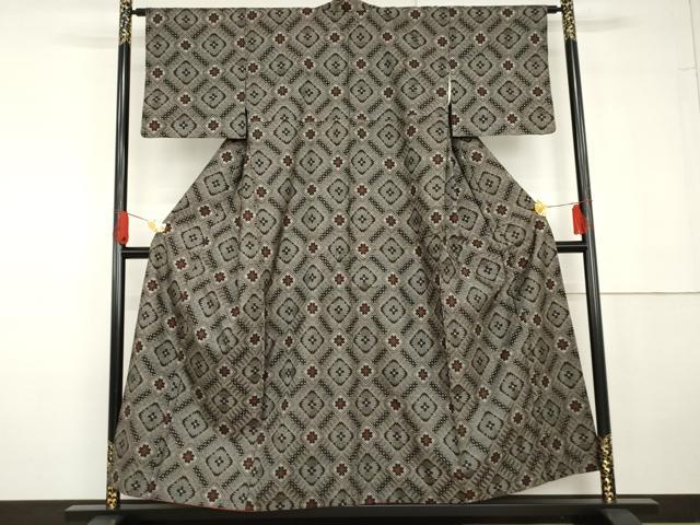 平和屋着物●本場大島紬 龍郷絣 正絹 逸品 AABG5316cs