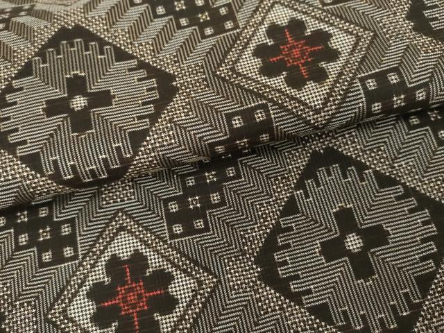平和屋着物●本場大島紬 龍郷絣 正絹 逸品 AABG5316cs