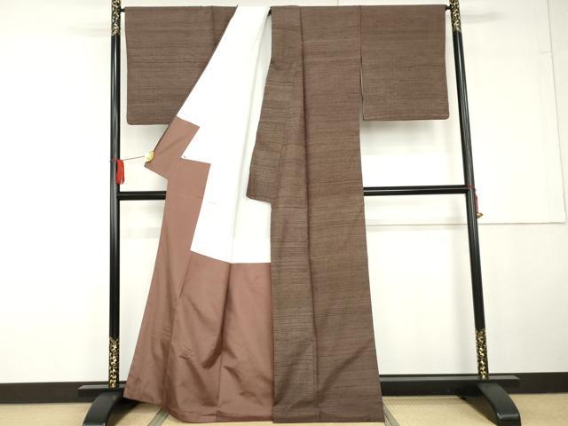 平和屋着物●上質な紬 十字 正絹 逸品 AABG5318cs