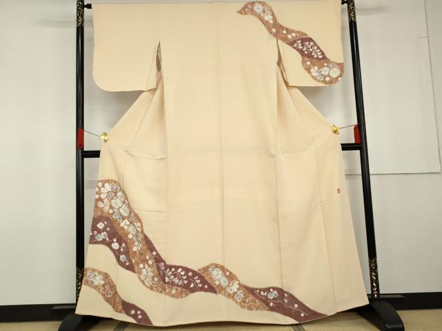 平和屋着物●十日町 名門 滝泰謹製 訪問着 辻が花 絞り 正絹 逸品 AABG5319cs