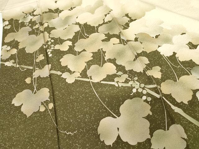 平和屋着物●皇室デザイナー 中村乃武夫 訪問着 蔦の葉文 金彩 やまと誂製 正絹 逸品 AABG5336cs