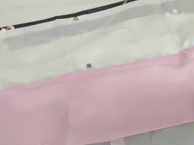 平和屋着物●小振袖 二尺袖 花蝶文 金彩 洗える着物 AABG5358cs