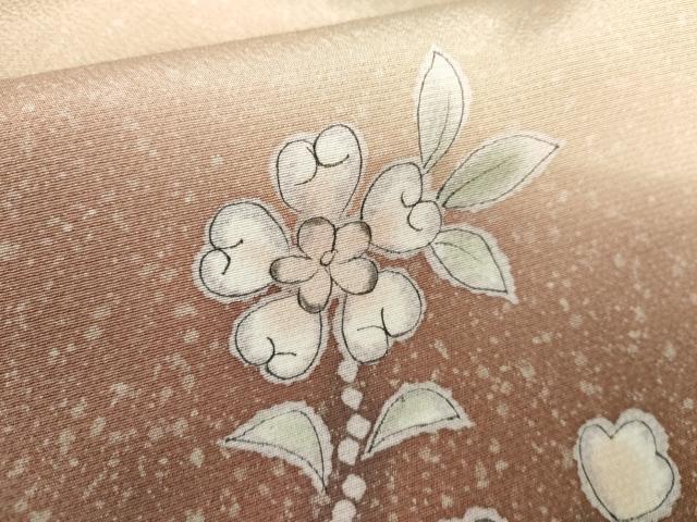 平和屋着物●訪問着 辻が花 暈し染め ロング丈 正絹 逸品 AABG5371cs