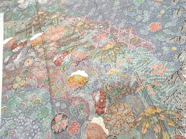 平和屋着物●訪問着 辻が花 金彩 正絹 逸品 未使用 AABG5373cs