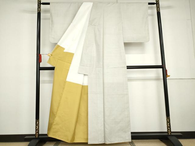 平和屋着物●本場大島紬 白大島 カタス7マルキ 正絹 逸品 AABG5378cs